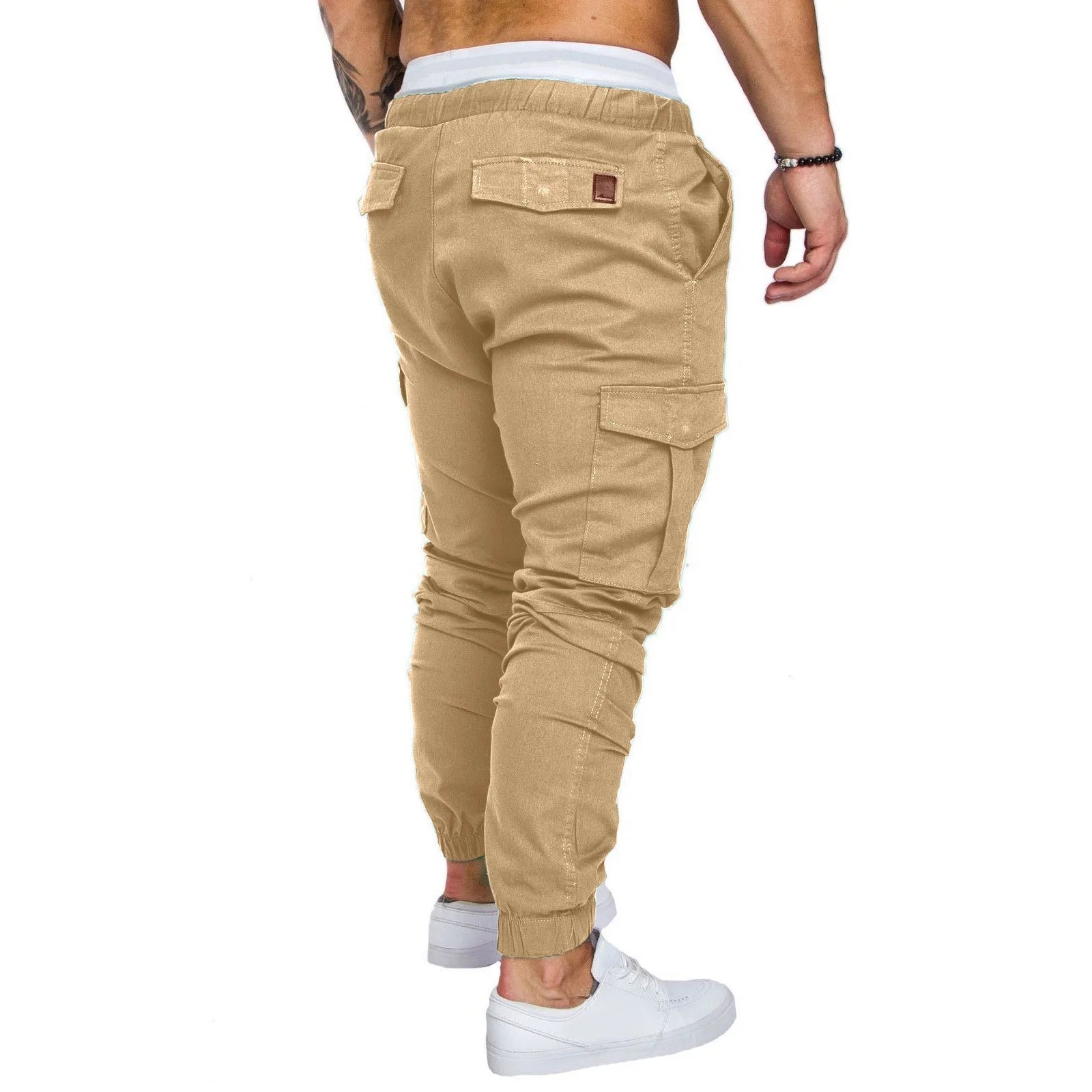 Mens Fashion Joggers Sports Pants Casual Cotton Cargo Pants Gym Sweatpants Trousers Mens Long Pants with Pocket
