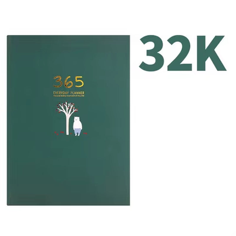 2025 Cute Solid Color Magnetic Buckle Design 365 Day Weekly Plan Diary Planner Notebooks A6 Journal School Supplies Stationery