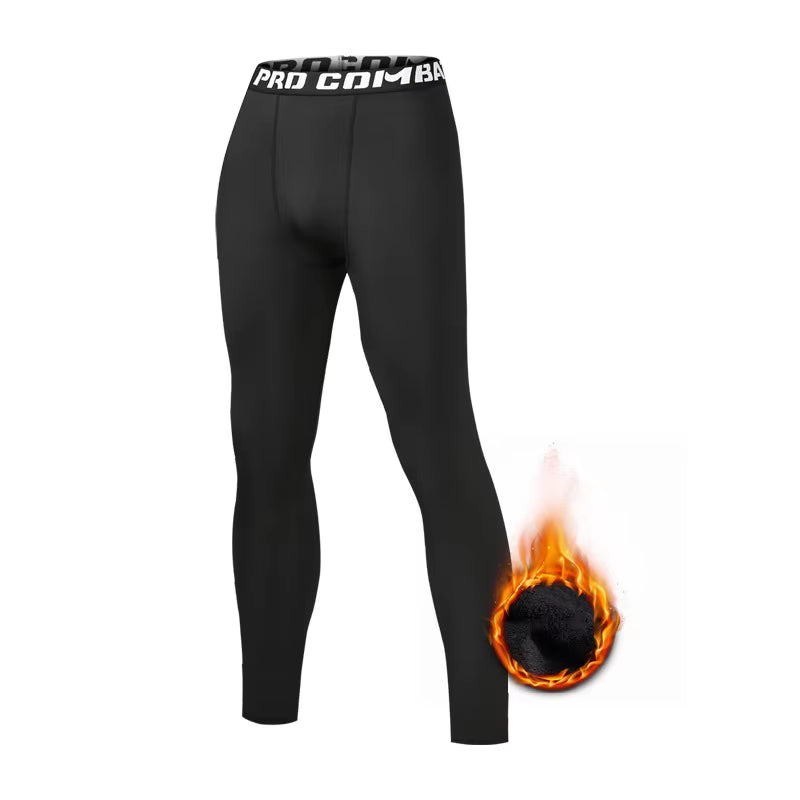 Winter Thermal Underwear Men Compression Fitness Fleece Man Sport First Layer Underwear Set Second Thermal Men'S Skin Long Johns