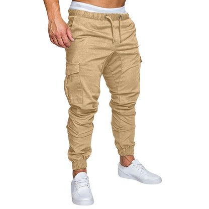 Mens Fashion Joggers Sports Pants Casual Cotton Cargo Pants Gym Sweatpants Trousers Mens Long Pants with Pocket